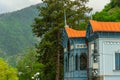 BORJOMI, GEORGIA - JULY 19:House of Mirza-Riza-Khan, also called as House Phiruza. The house was built by the order of the Iranian Royalty Free Stock Photo