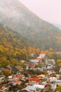 Borjomi, Samtskhe-Javakheti, Georgia. Aerial View Cityscape Of Borjomi