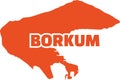 Borkum map with name