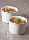 Borlotti bean and spelt soup. Royalty Free Stock Photo