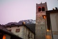 Bormio old town, mountain ski resort in the Italian Alps, Lombardy, Italy Royalty Free Stock Photo