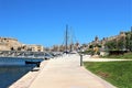 Bormla, Malta, July 2016. View of the city from the canal side and the embankment.