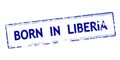 Stamp with text Born in Liberia