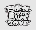 Born to be awesome graffiti style hand drawn lettering. Decorative vector text Royalty Free Stock Photo