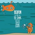 Born to dive poster