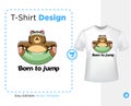 born to jump ,Bear, shirt design