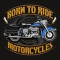 Born To Ride, Classic Motorcycle, custom engine, rare and retro