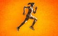 Born to Run - Female Athlete Sprinting Fast - Illustration