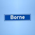 Borne place name sign in the Netherlands