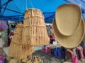 bornean fish trap made of bamboo and rattan sale on marketplace located in Sabah, Malaysia Royalty Free Stock Photo