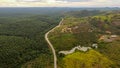 Borneo Aerial top view rain forest tree