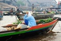 Borneo island, Indonesia - floating market in Banjarmasin Royalty Free Stock Photo