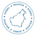 Borneo map sticker.