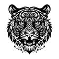 Borneo Savage Spirit: Ferocious Tiger Vector Logo Design