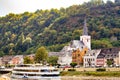 German Village along Rhine River Royalty Free Stock Photo