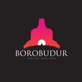 Borobudur the ancient Buddhist temple vector