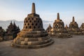 Borobudur, or Barabudur is a 9th-century Mahayana Buddhist temple in Central Java Royalty Free Stock Photo