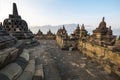 Borobudur, or Barabudur is a 9th-century Mahayana Buddhist temple in Central Java Royalty Free Stock Photo