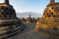 Borobudur, or Barabudur is a 9th-century Mahayana Buddhist temple in Central Java Royalty Free Stock Photo