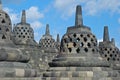 Borobudur - Bell-shaped and Perforated Stupa's