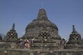 Stupas in Borobudur Temple, Central Java, Indonesia