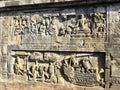 Borobudur Buddhist temple. Bas reliefs .Indonesia