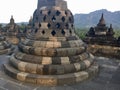 Borobudur Buddhist temple at sunset. Near Yogyakarta on Java Island, Indonesia Royalty Free Stock Photo