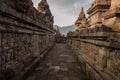 Borobudur complex in Yogjakarta in Java, indonesia