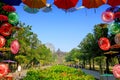 Borobudur temple with beautiful garden