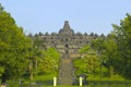 Indonesian cultural heritage buildings and statues