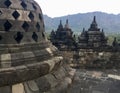 Borobudur Buddhist temple at sunset. Near Yogyakarta on Java Island, Indonesia Royalty Free Stock Photo