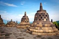 Borobudur temple in Jogjakarta Royalty Free Stock Photo