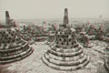 Borobudur Temple in stereo Royalty Free Stock Photo