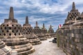 Borobudur temple stupa, famous travel destination on central java, Indonesia, southeast asia Royalty Free Stock Photo