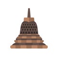 Borobudur temple stupa. Indonesian landmark. Buddhist temple. Royalty Free Stock Photo