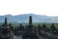 Borobudur temple stupa row in Yogyakarta, Java, Indonesia. Royalty Free Stock Photo