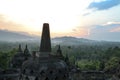 Borobudur temple stupa row in Yogyakarta, Java, Indonesia. Royalty Free Stock Photo