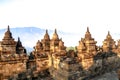 Borobudur temple stupa row in Yogyakarta, Java, Indonesia. Royalty Free Stock Photo