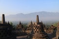 Borobudur temple stupa row in Yogyakarta, Java, Indonesia. Royalty Free Stock Photo