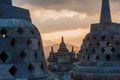 Borobudur temple at sunrise, Java, Indonesia Royalty Free Stock Photo