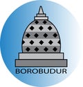 Borobudur Temple Vector Icon or Logo