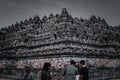 Borobudur temple, which is located in the Java area, attracts many foreign tourists to come see it in person