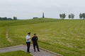 Borodino Field. A view of the main monument to Russian soldiers, heroes of the Battle of Borodino, on the Rayevsky battery.