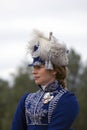 A woman reenactor at Borodino battle historical reenactment in Russia