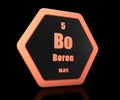 Boron chemical element periodic table symbol