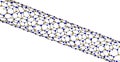 Boron nitride nanotube molecular structure isolated on white background Royalty Free Stock Photo