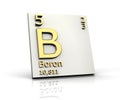 Boron from Periodic Table of Elements Royalty Free Stock Photo