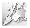 Boroughs of New York City - outline map. Royalty Free Stock Photo