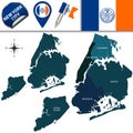 Boroughs of New York City Royalty Free Stock Photo
