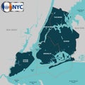 Boroughs of New York City Royalty Free Stock Photo